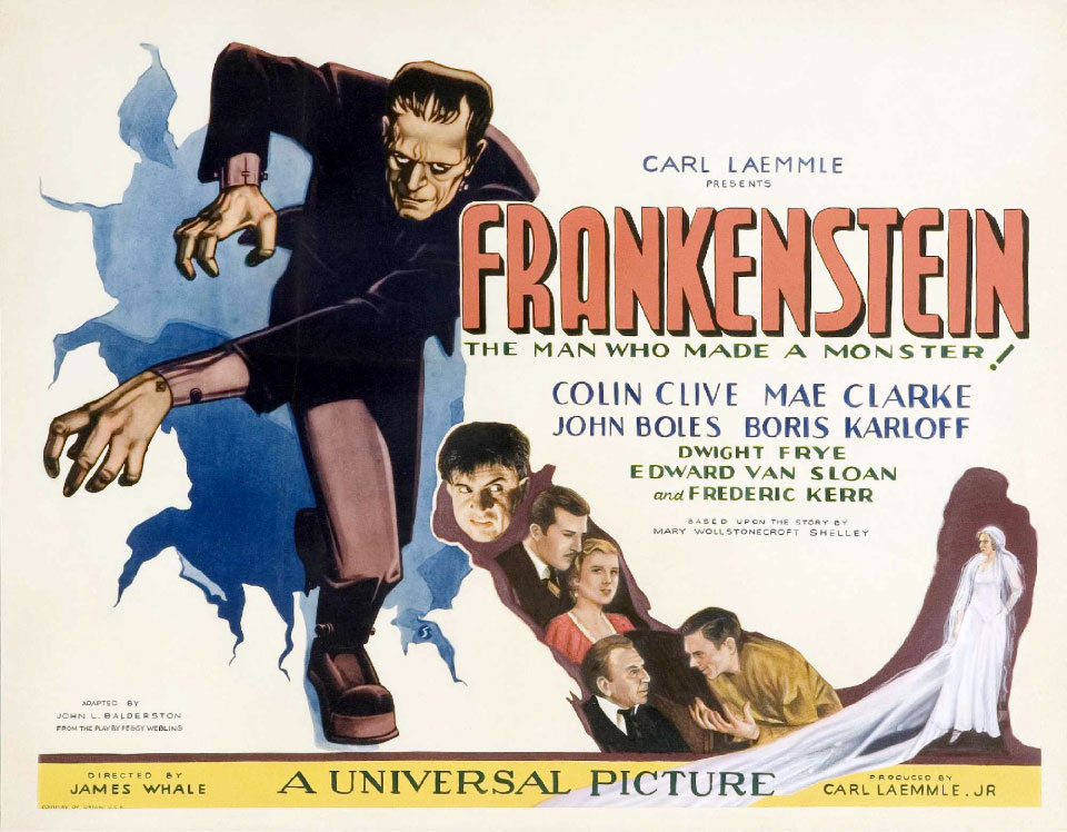 1931年公開のホラー映画「フランケンシュタイン」は、あのおなじみの怪物の造形に酔いしれるだけでいいのです。